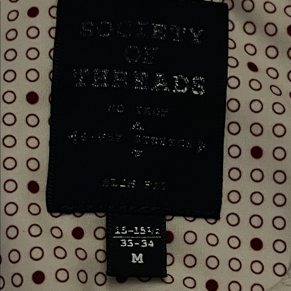 Preowned Society Of Threads Slim Fit Button Size 15-15 1/2 33-34 M . - Picture 3 of 11